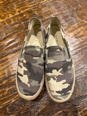 Esprit Women’s Erika Camouflage Slip-On Espadrilles - Green & Brown